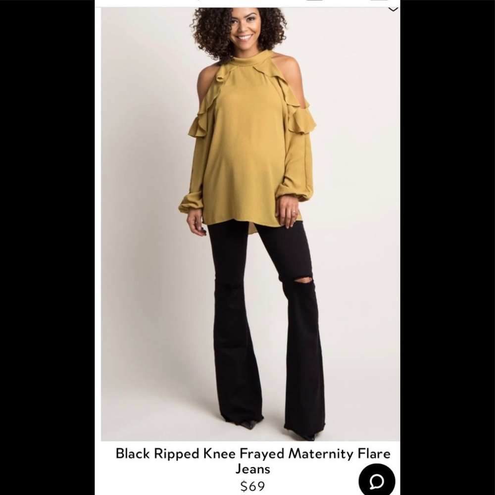 Pink blush maternity flare pants 26